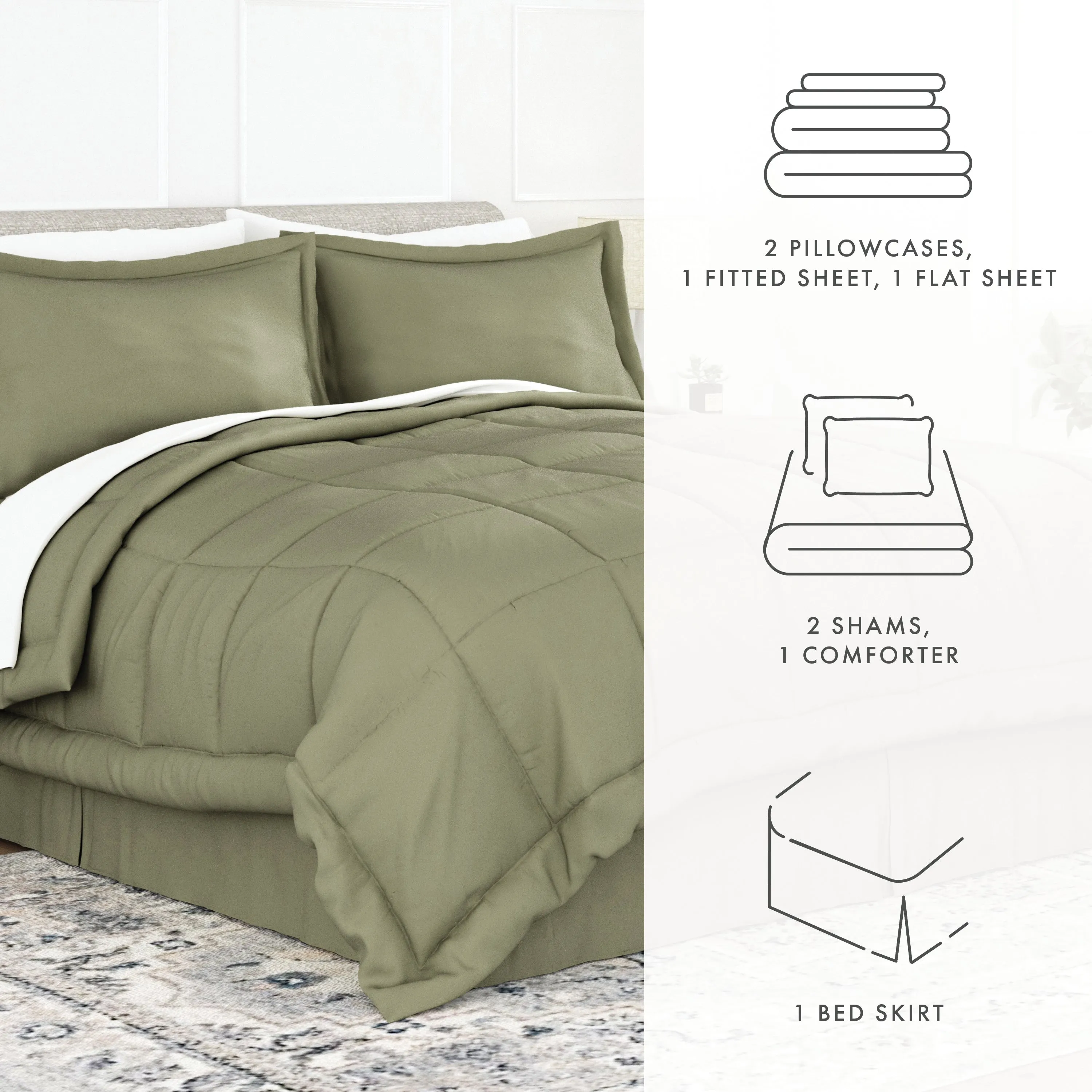 8-Piece Down-Alternative Comforter Set