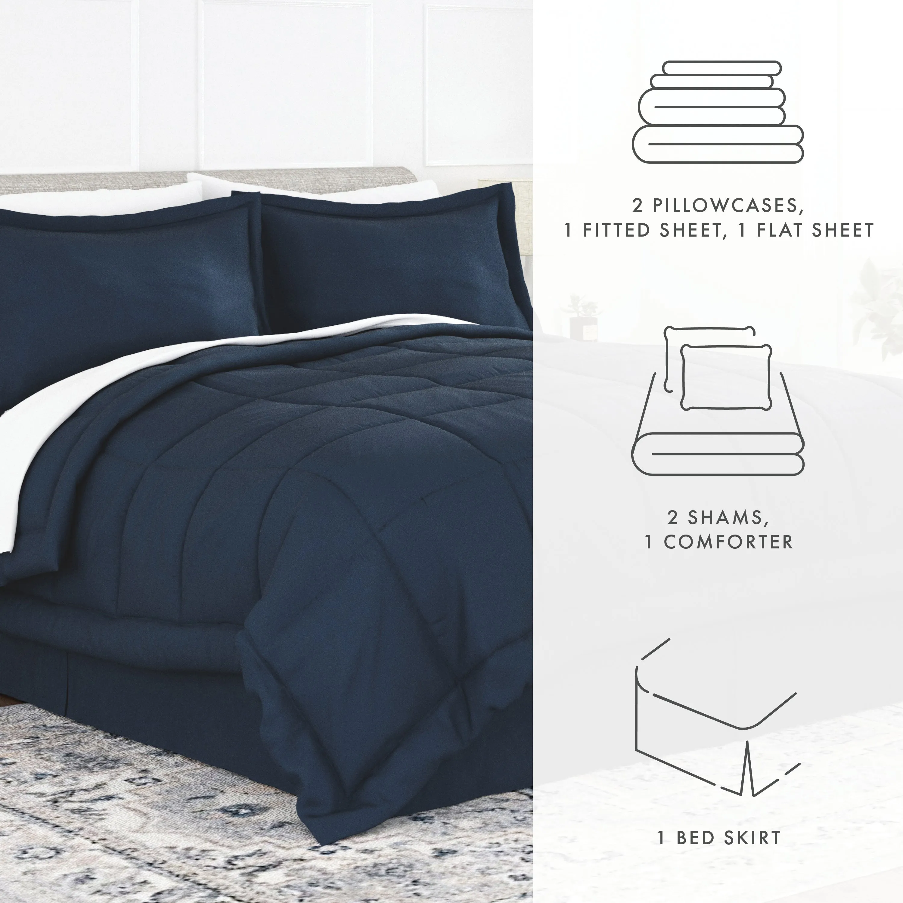 8-Piece Down-Alternative Comforter Set