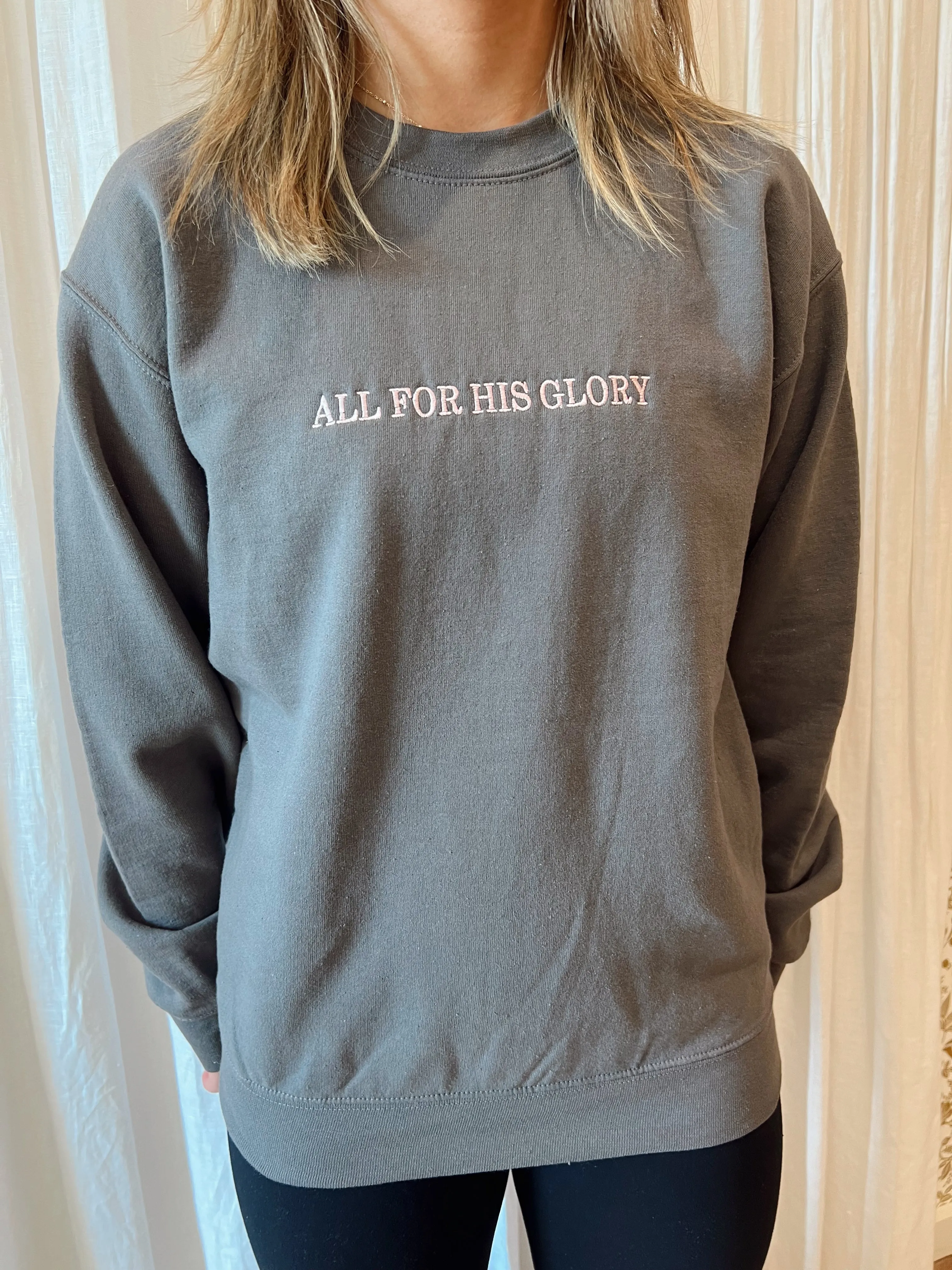 All For His Glory Crew Neck Sweatshirt
