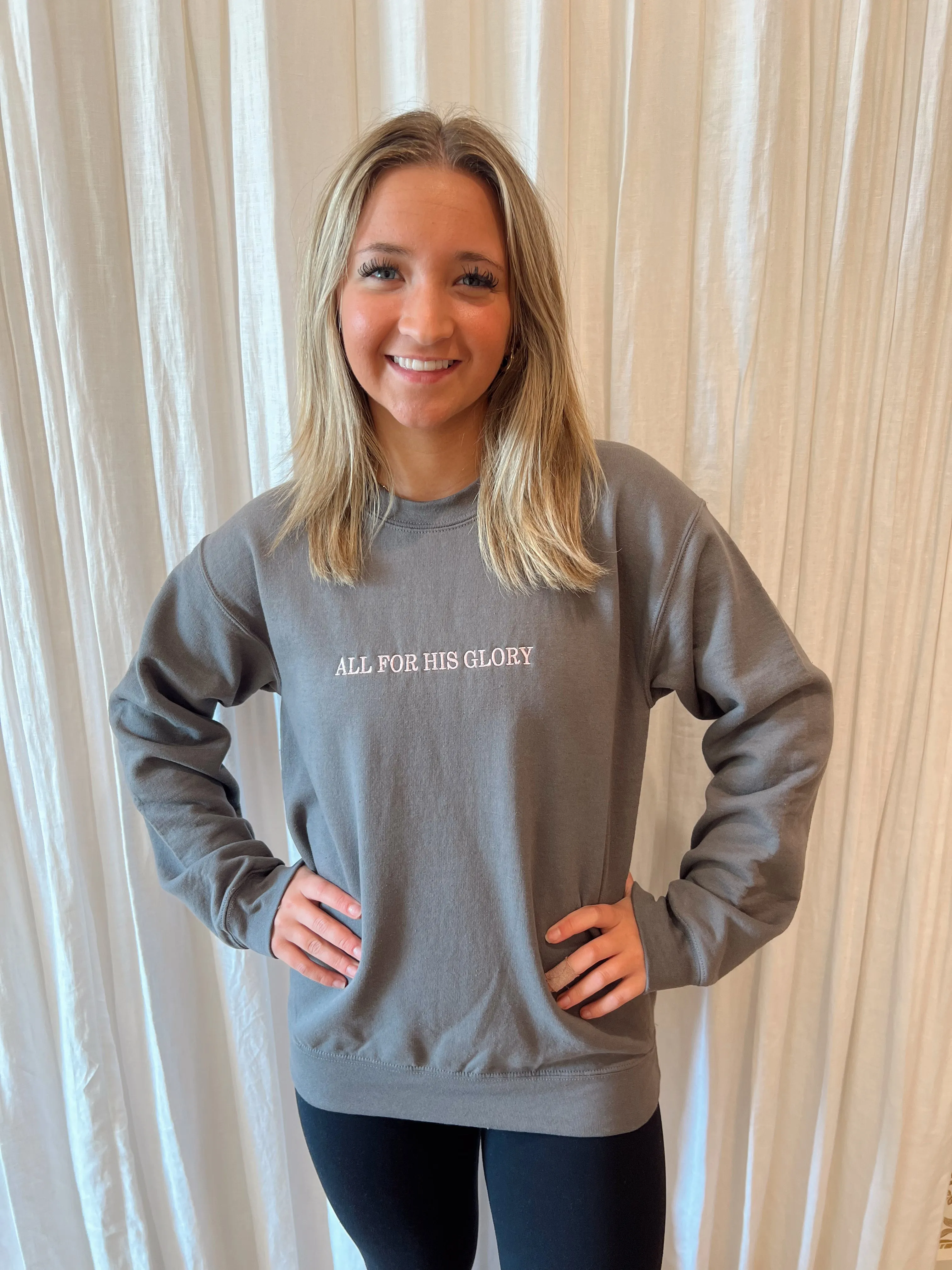 All For His Glory Crew Neck Sweatshirt