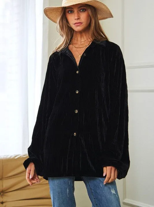 Bold Look, Textured Style Long Sleeve Button Up Shirt