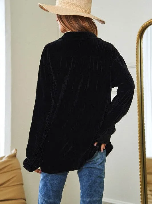 Bold Look, Textured Style Long Sleeve Button Up Shirt