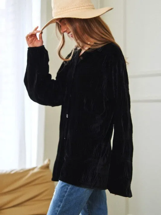 Bold Look, Textured Style Long Sleeve Button Up Shirt