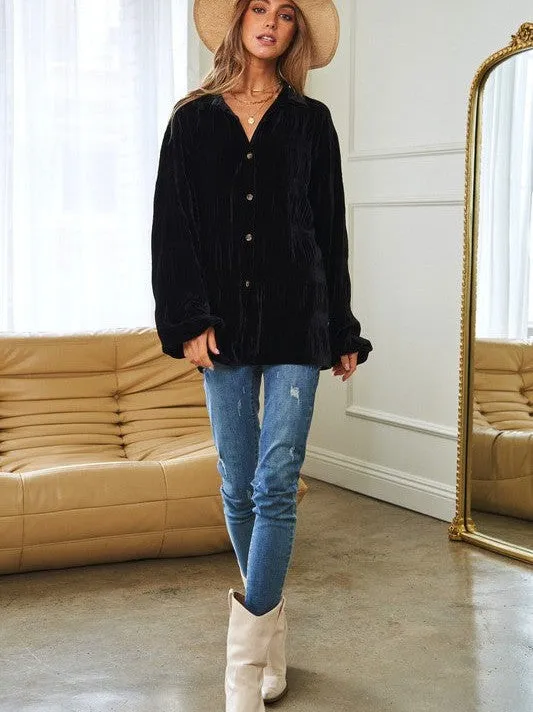 Bold Look, Textured Style Long Sleeve Button Up Shirt