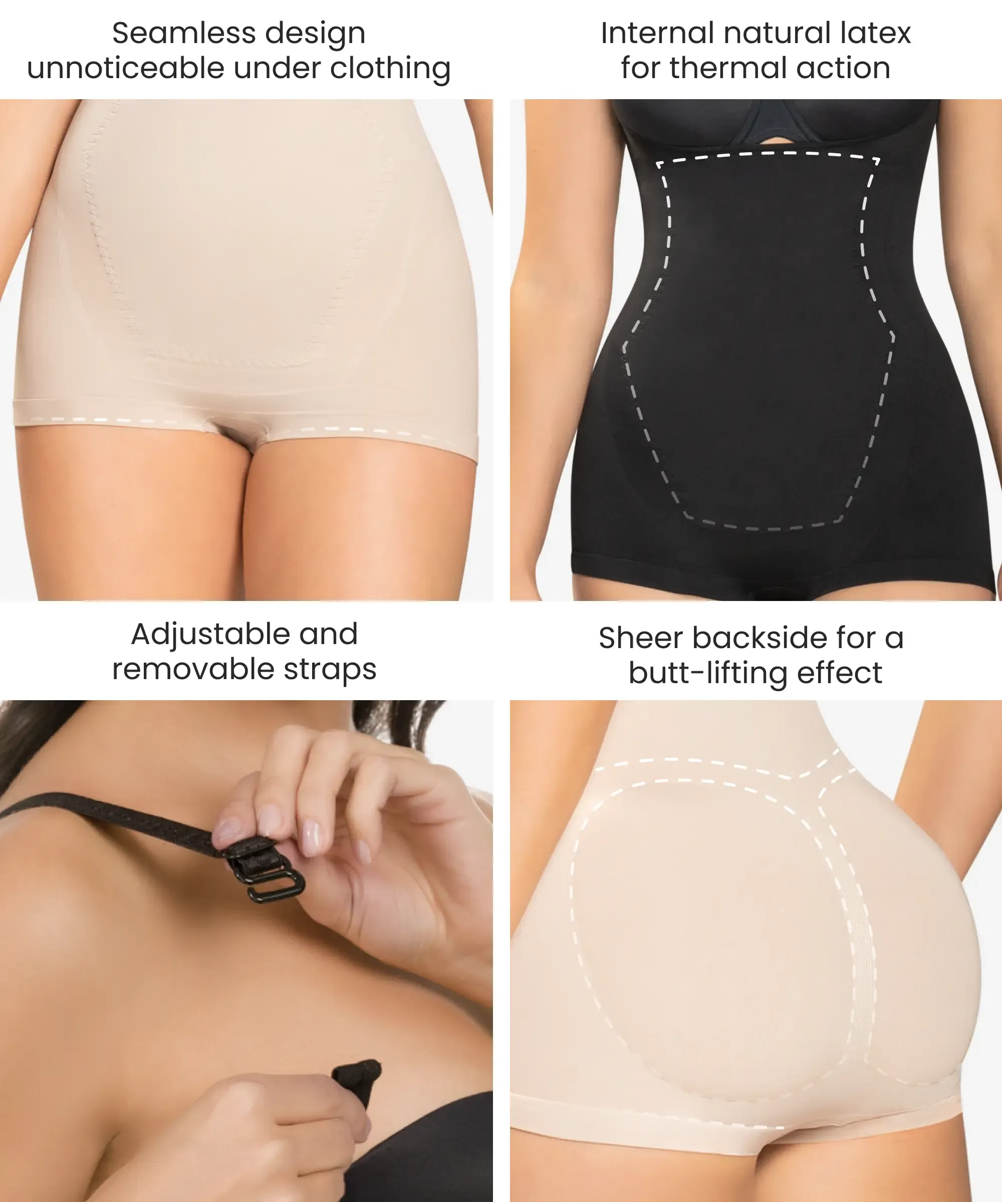 Butt-lifter slimming body shaper in boyshort seamless - Style 1584