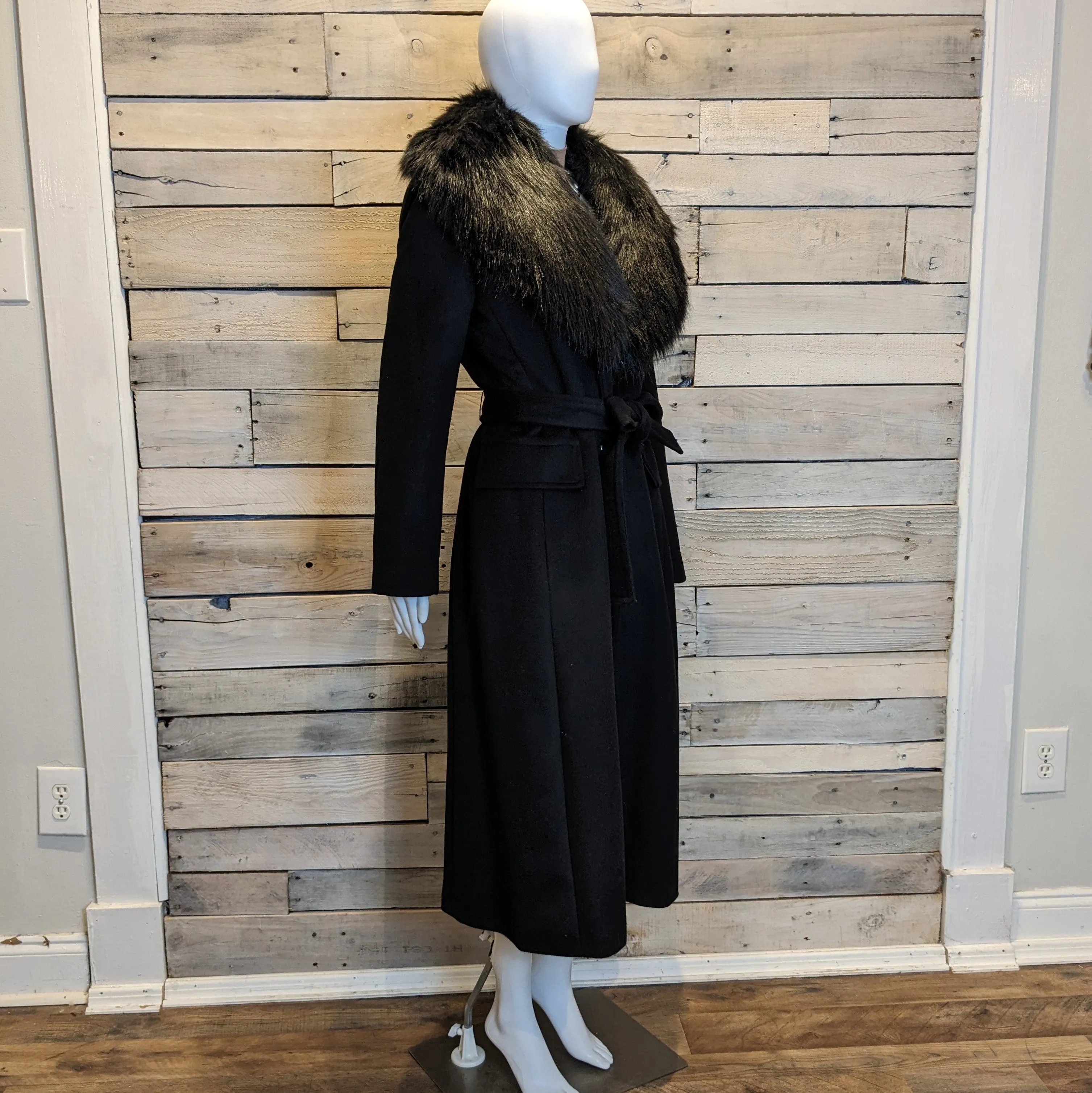 Calvin Klein Wool Trench Coat Sz 12P