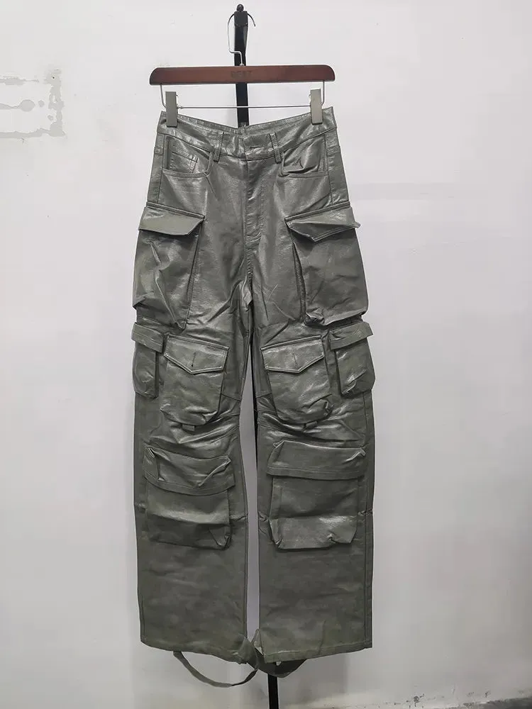 Cia Vintage Leather Cargo Pants