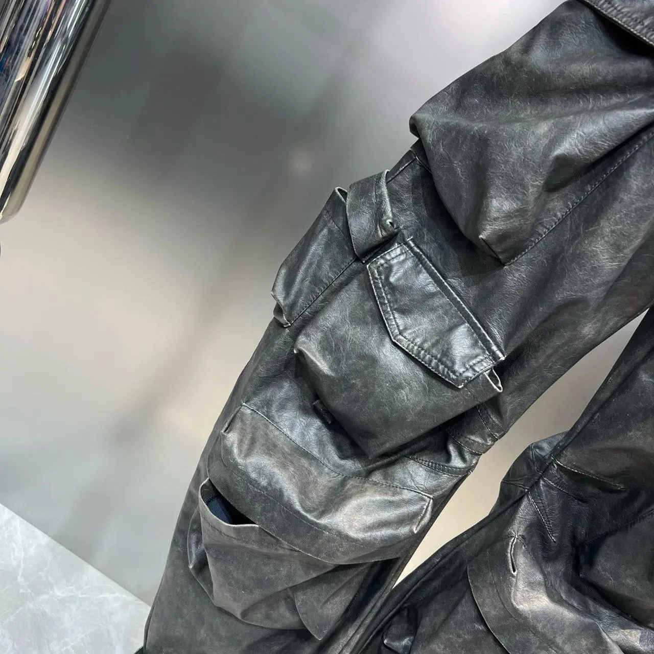 Cia Vintage Leather Cargo Pants