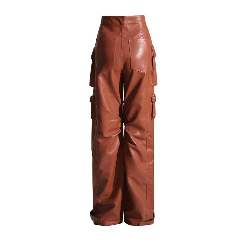 Cia Vintage Leather Cargo Pants