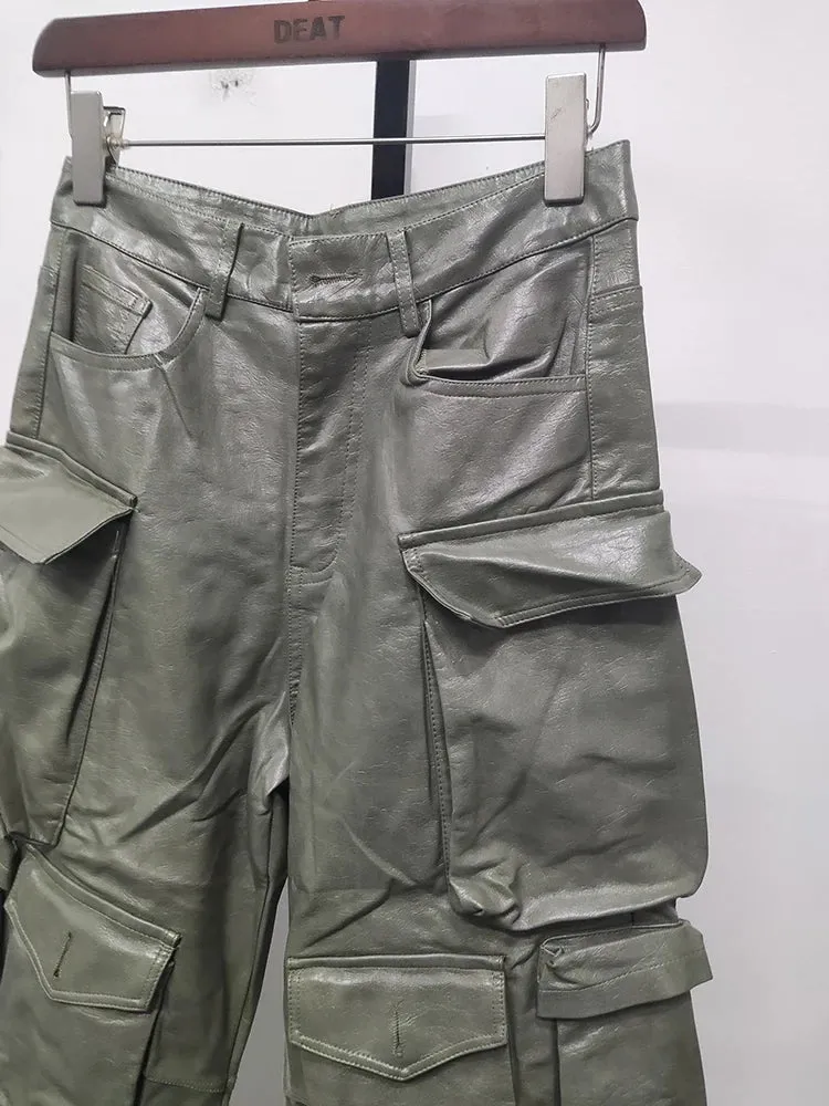 Cia Vintage Leather Cargo Pants