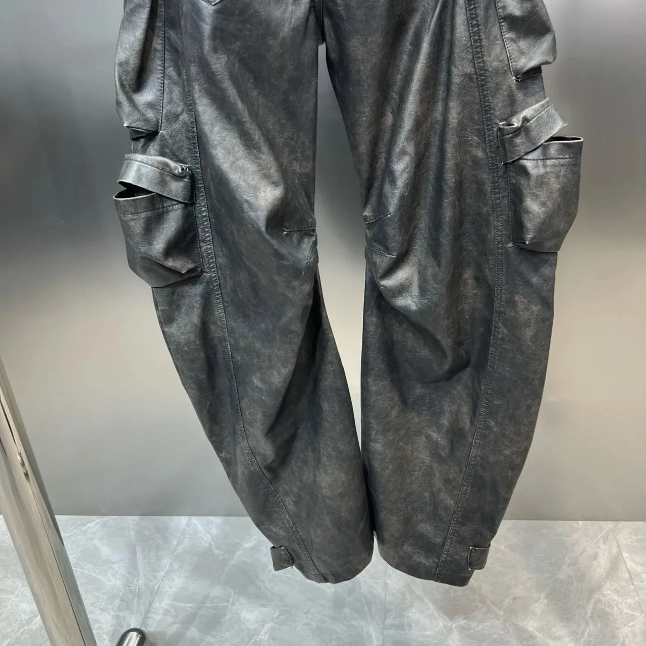 Cia Vintage Leather Cargo Pants