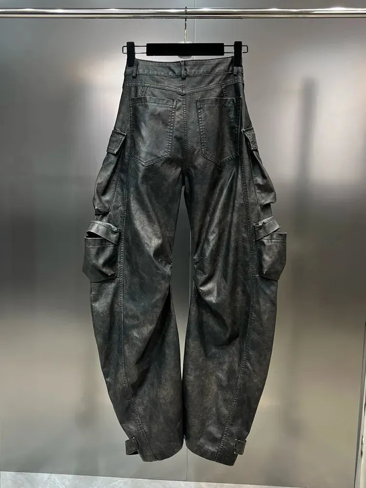 Cia Vintage Leather Cargo Pants