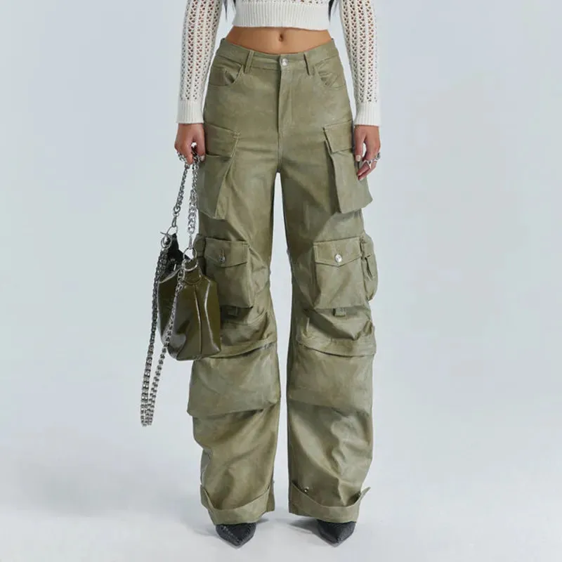 Cia Vintage Leather Cargo Pants