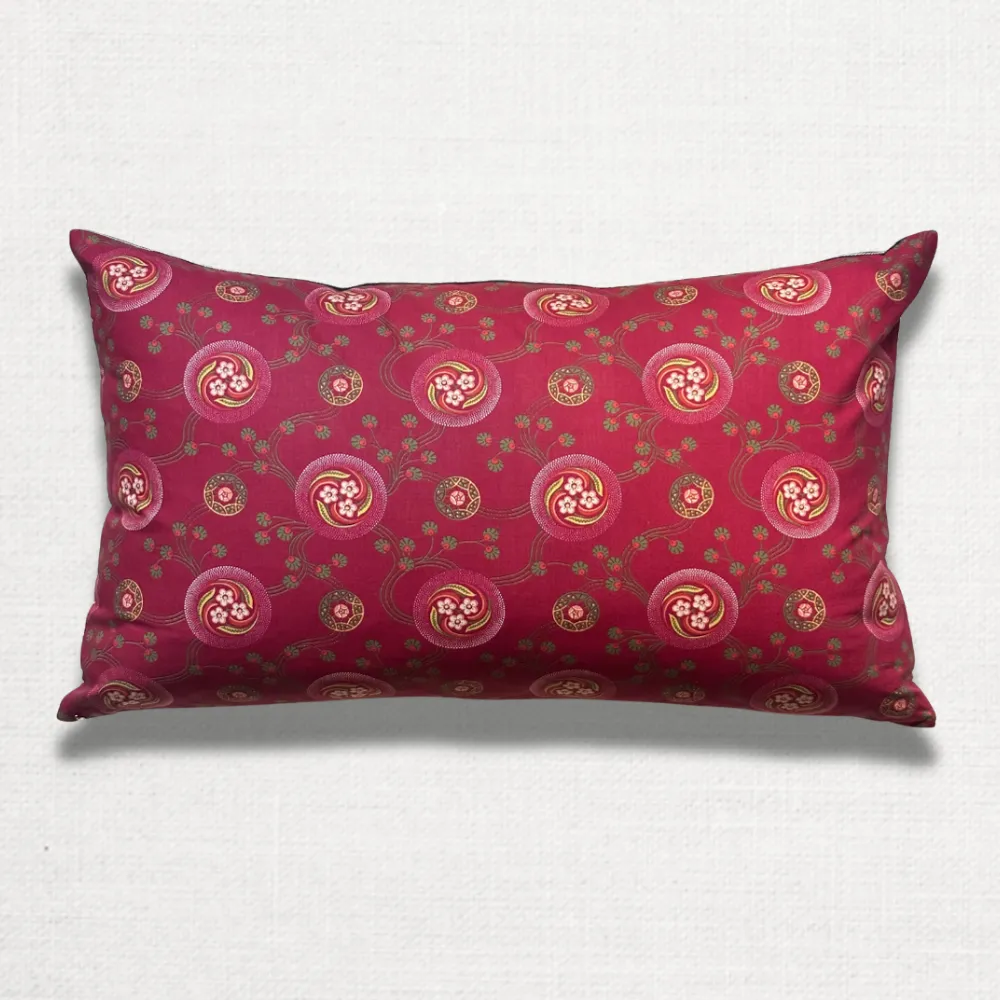 Custom Décors Barbares "Aurel Rose" Pillow with Vintage African Indigo Backing (#53)