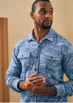 Faherty Legend Sweater Shirt Coastal Waters