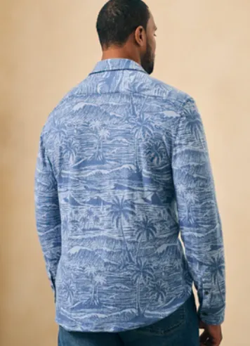 Faherty Legend Sweater Shirt Coastal Waters
