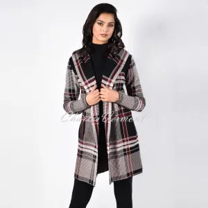 Frank Lyman Hooded Knit Coatigan – Style 213140U (Bordeaux)