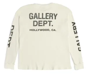 Gallery Department Thermal Long Sleeve Tee Shirt White