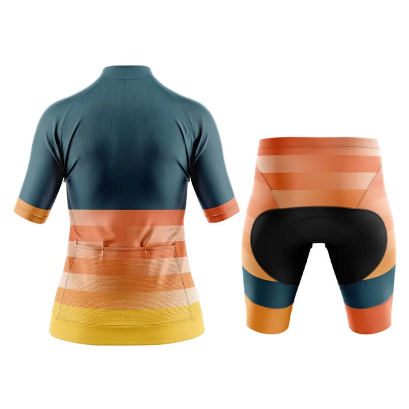 Gradient Frequency Aero Cycling Kit (Navy-Orange-Yellow)
