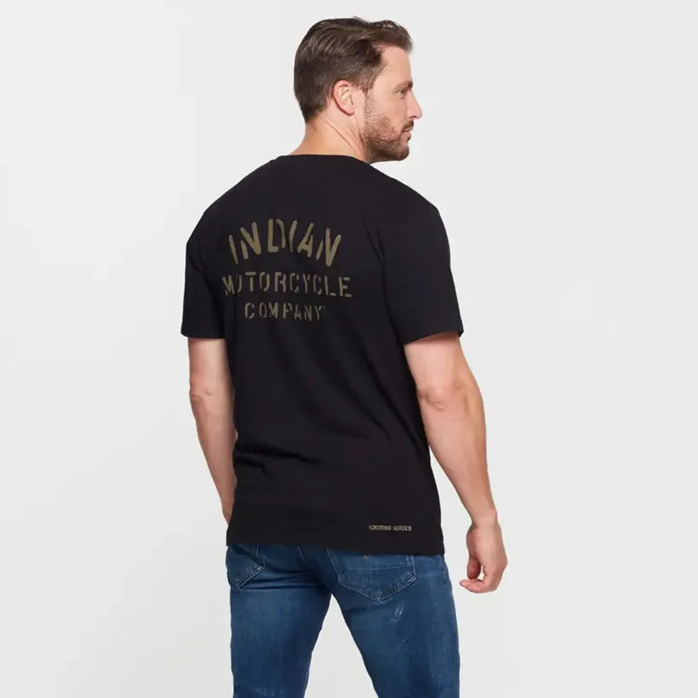 Indian Motorcycle  Polaris Mens Camo Lined Pocket T-Shirt Tee Soft Lightweight Comfortable