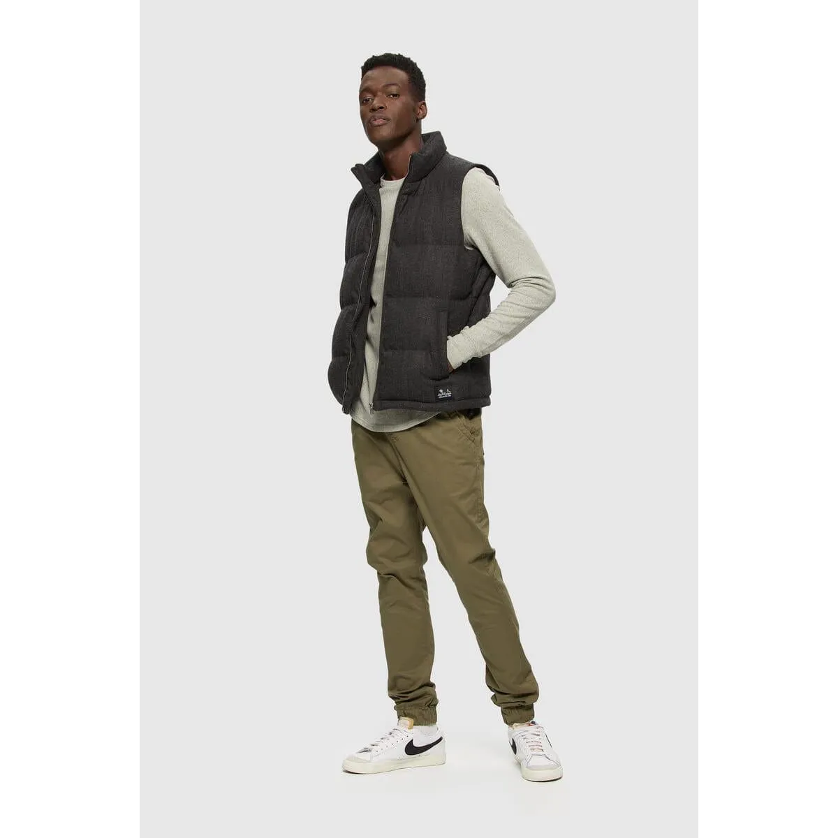 Kuwalla Wool Herringbone Puffer Vest