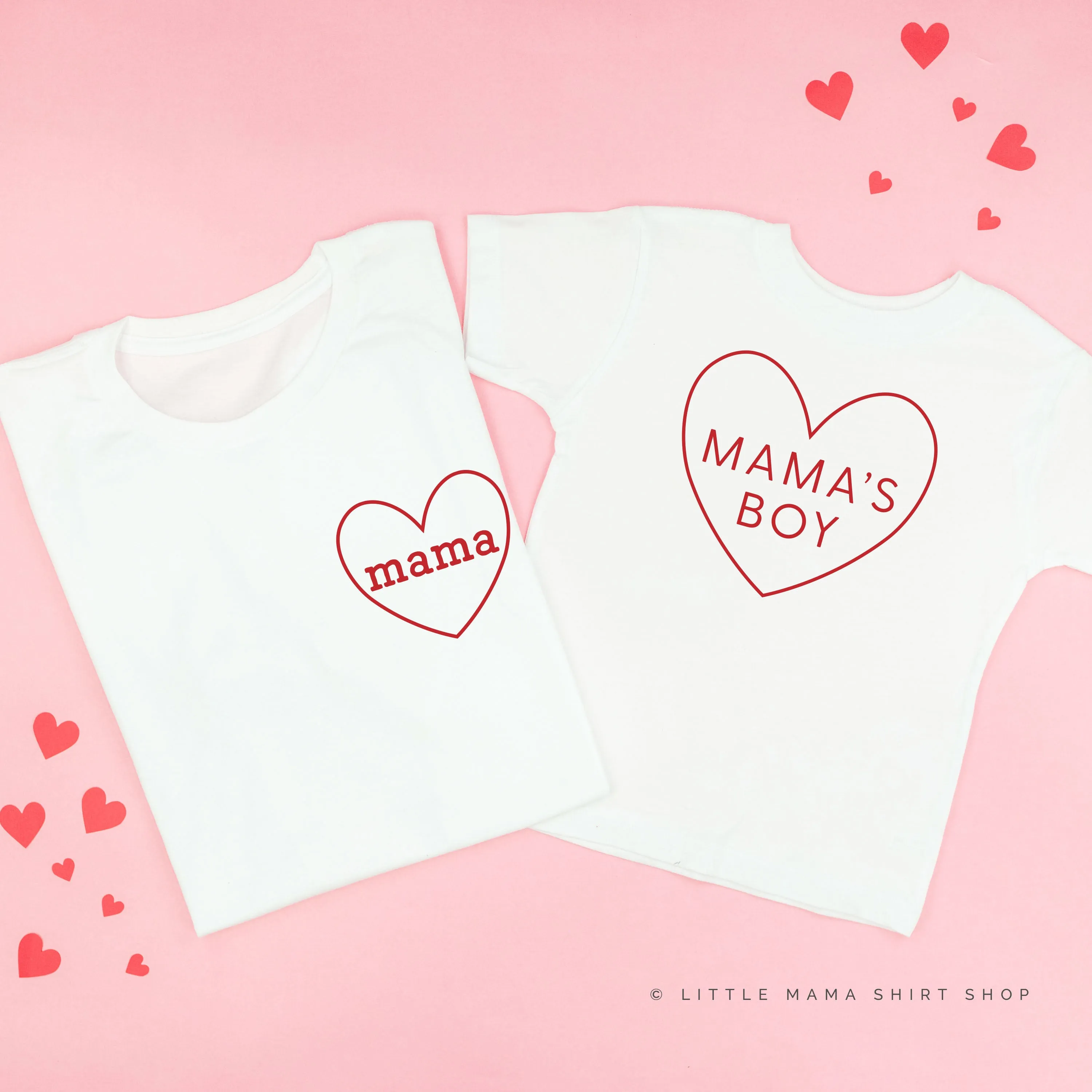 Mama / Mama's Boy (Heart Around) - Set of 2 Tees