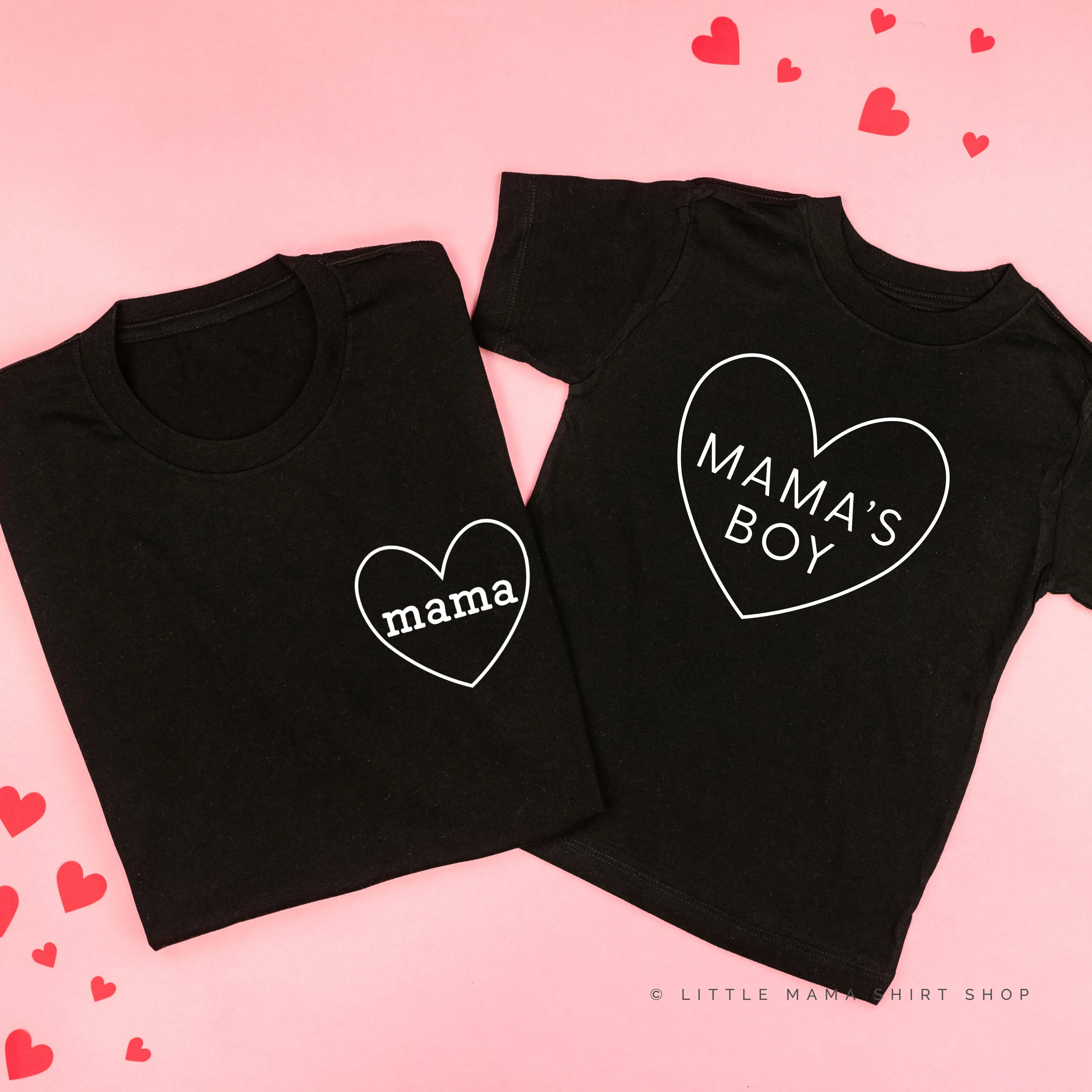 Mama / Mama's Boy (Heart Around) - Set of 2 Tees