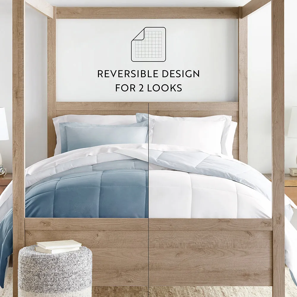 Ocean Waves Reversible Down-Alternative Comforter Set - 12 Days of Deals