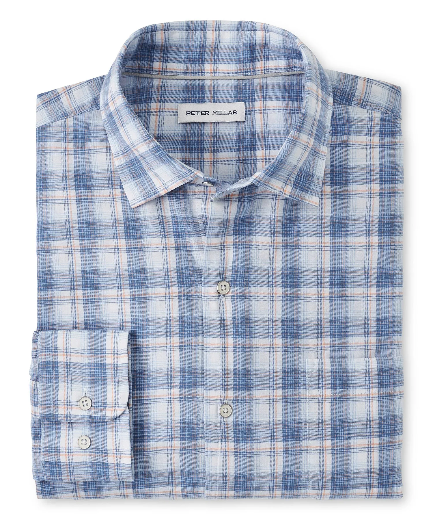Peter Millar Long Sleeve Sanibel Spread Collar Sport Shirt