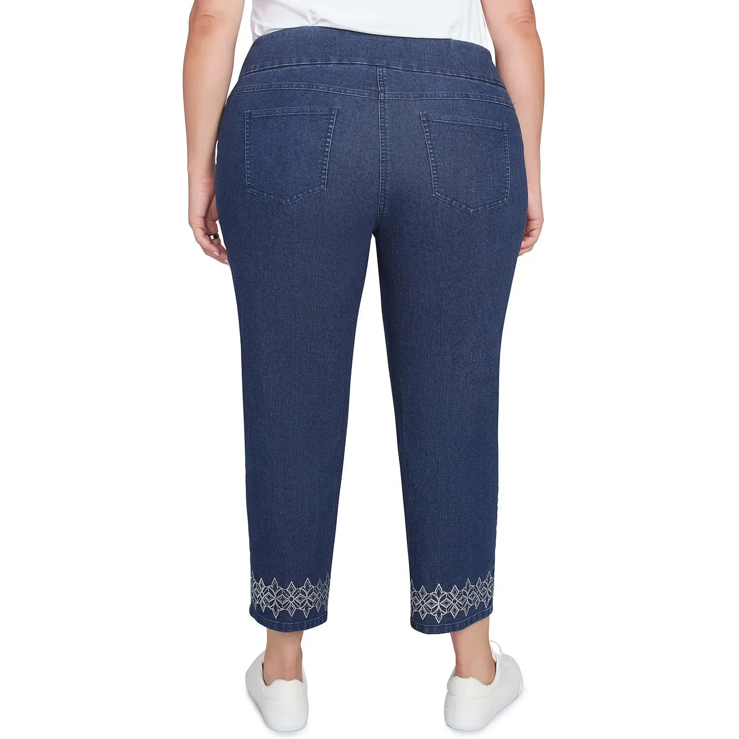 Plus Pull On Extra Stretch Foiled Jeans   - Ruby Rd
