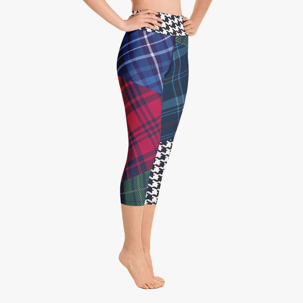 Printed Capri "Tartan Galore" Red/Green/Blue
