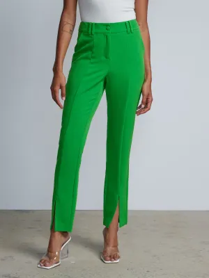 Slit Front Slim Leg Pants