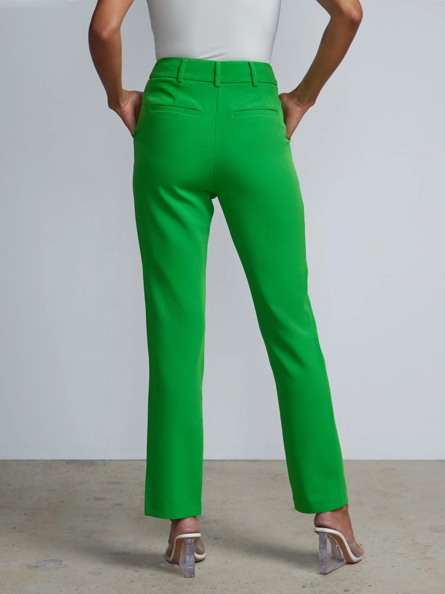 Slit Front Slim Leg Pants
