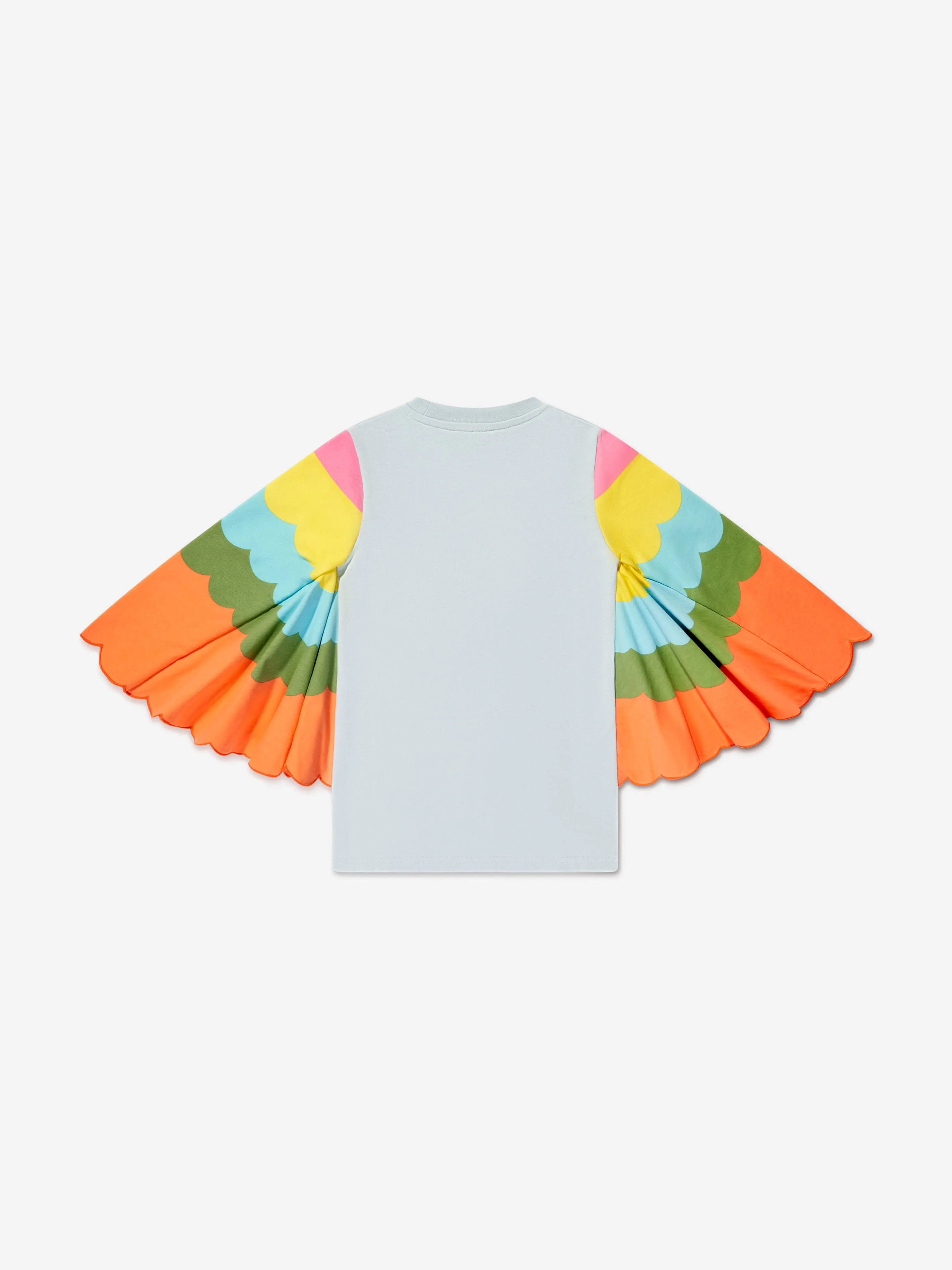 Stella McCartney Girls Parrot Sleeve Dress in Blue