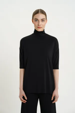 Tomasine Turtleneck Top Black
