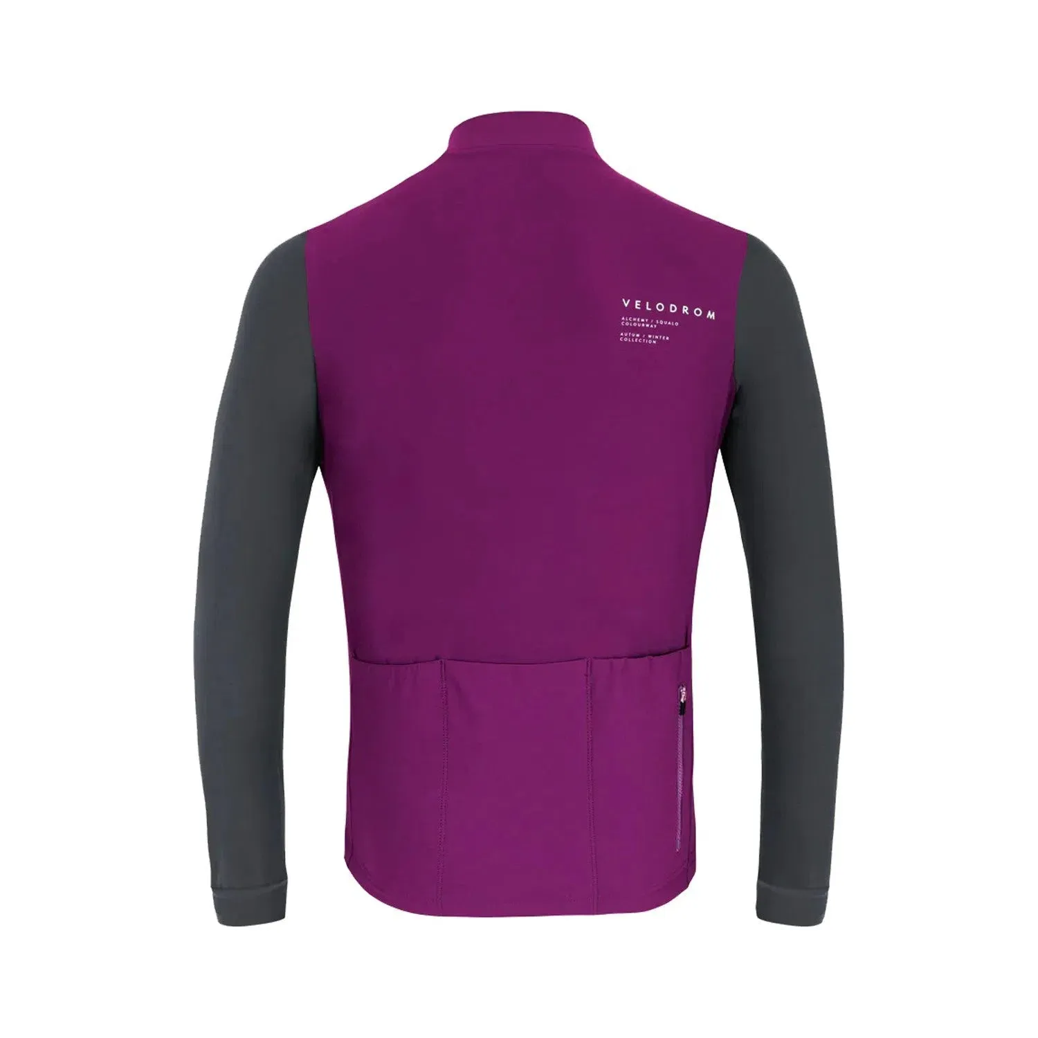 VELODROM DualC Long Sleeve Jersey - Dark Magenta/Grey